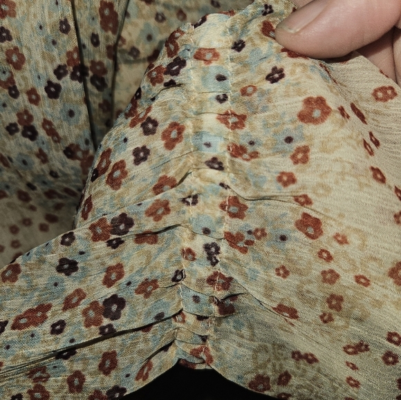 Decree Womans Sheer Long Sleeve Blouse Size S - Picture 6 of 14